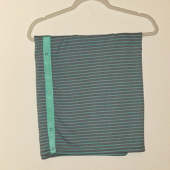 Lululemon Vinyasa Scarf Rulu Parallel Stripe Menthol Heathered Slate, EUC - Picture 10 of 12